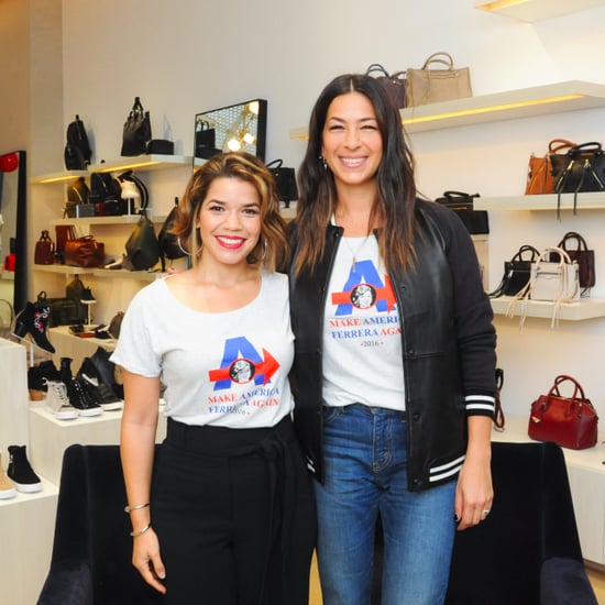 America Ferrera Talking About Her Rebecca Minkoff T-Shirt