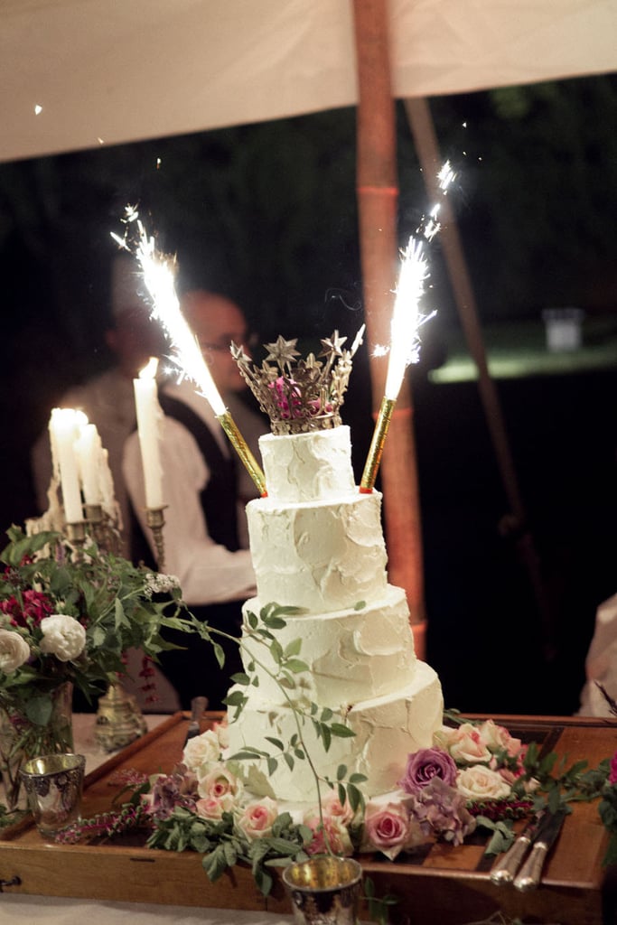 There were even fireworks in the cake.