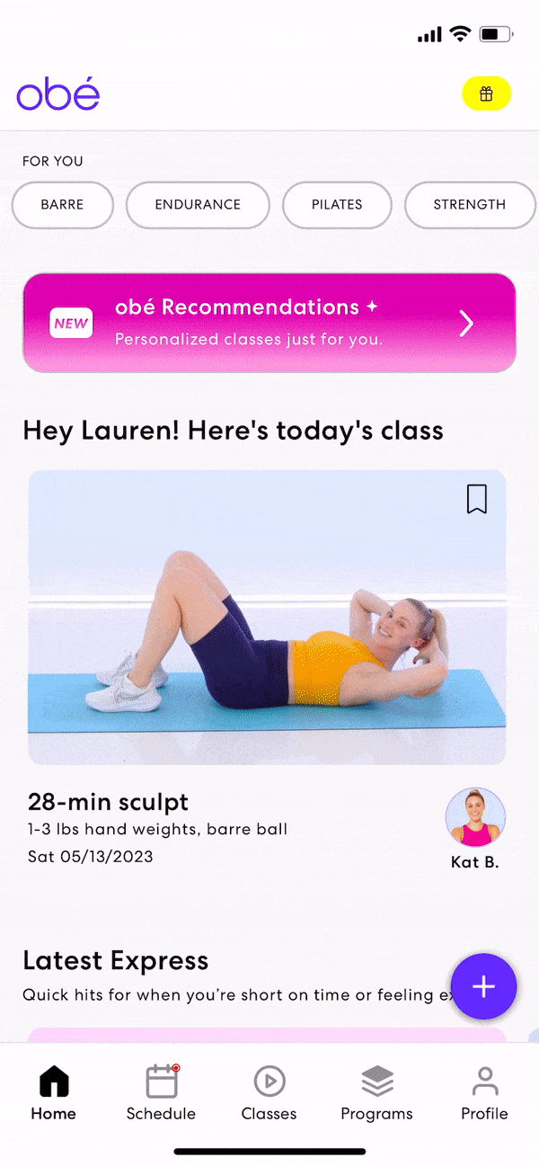 obe fitness app demonstration