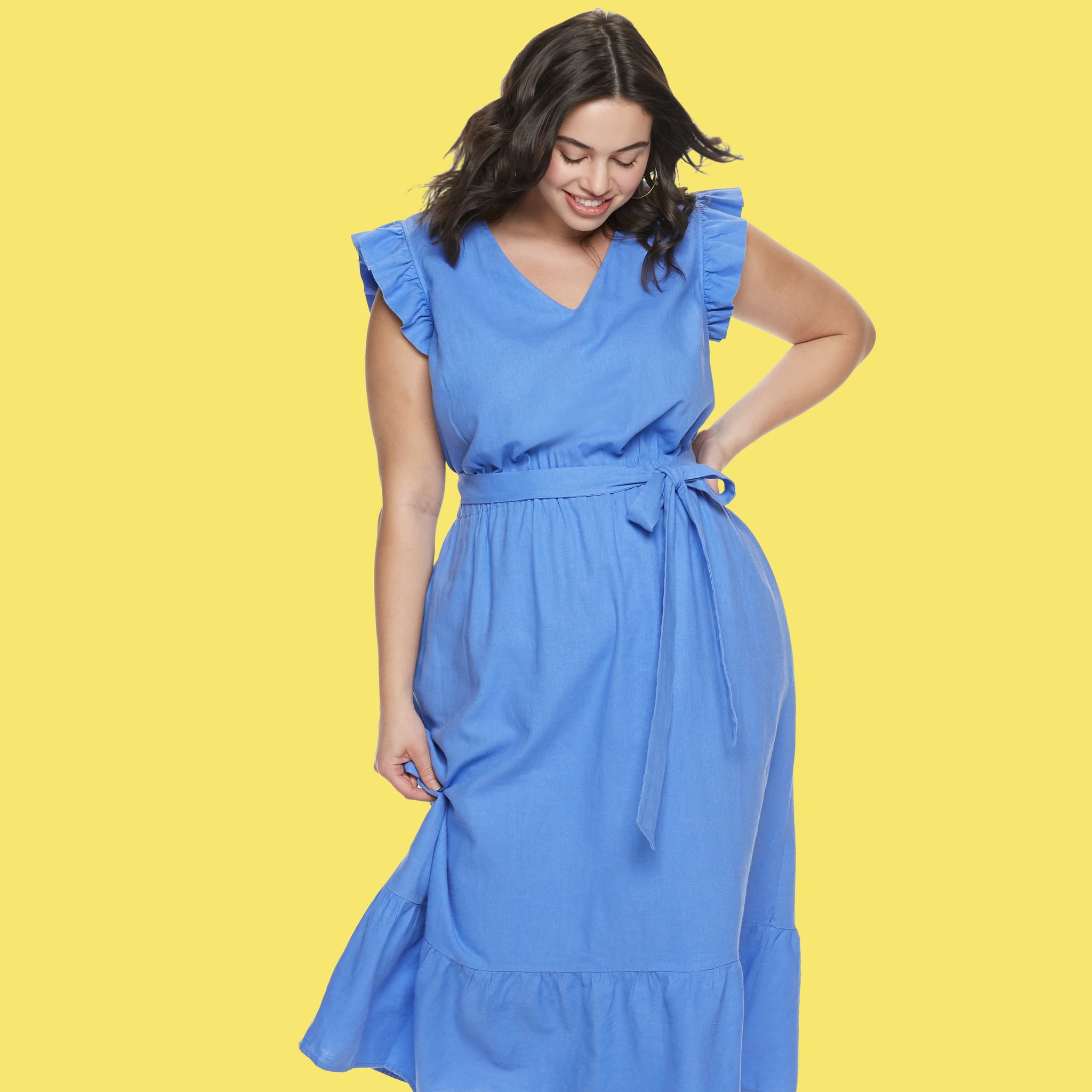 flattering long dresses for plus size