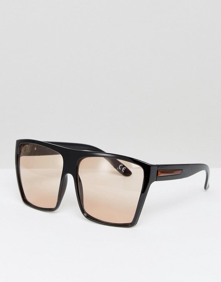 ASOS Oversized Square Sunglasses With Pale Brown Lens