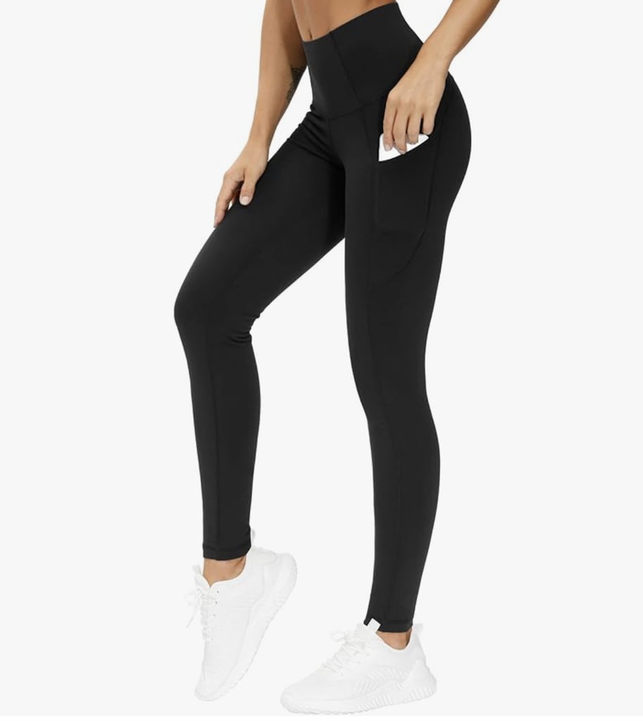 THE GYM PEOPLE Thick High Waist Yoga Pants with Pockets