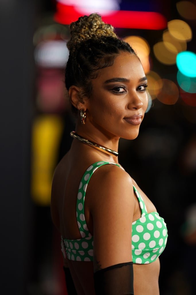 Alexandra Shipp Wears Christian Siriano Polka Dots and Skirt