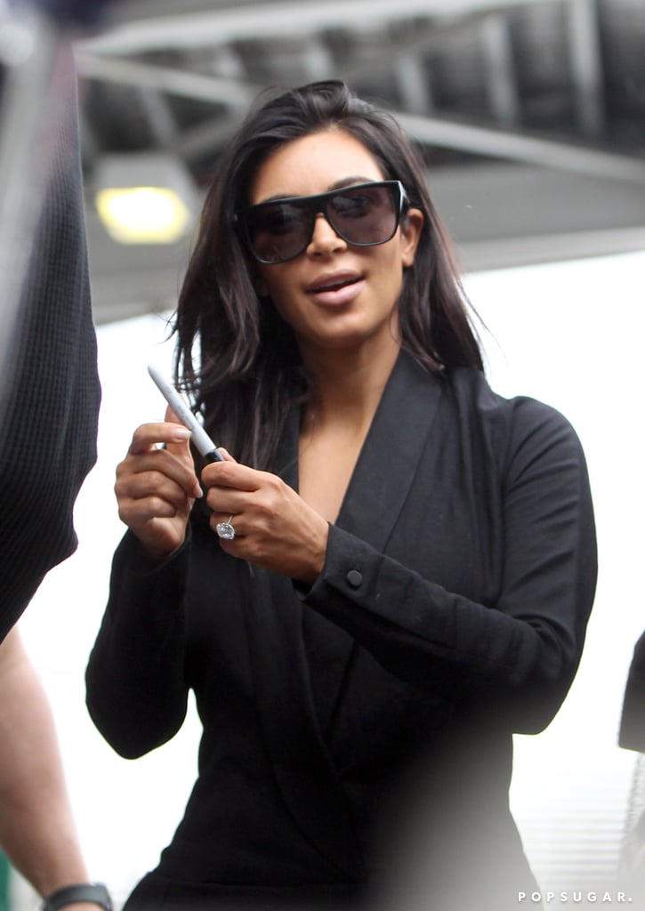 Kim Kardashian touched down in Sydney, Australia, on Sunday.