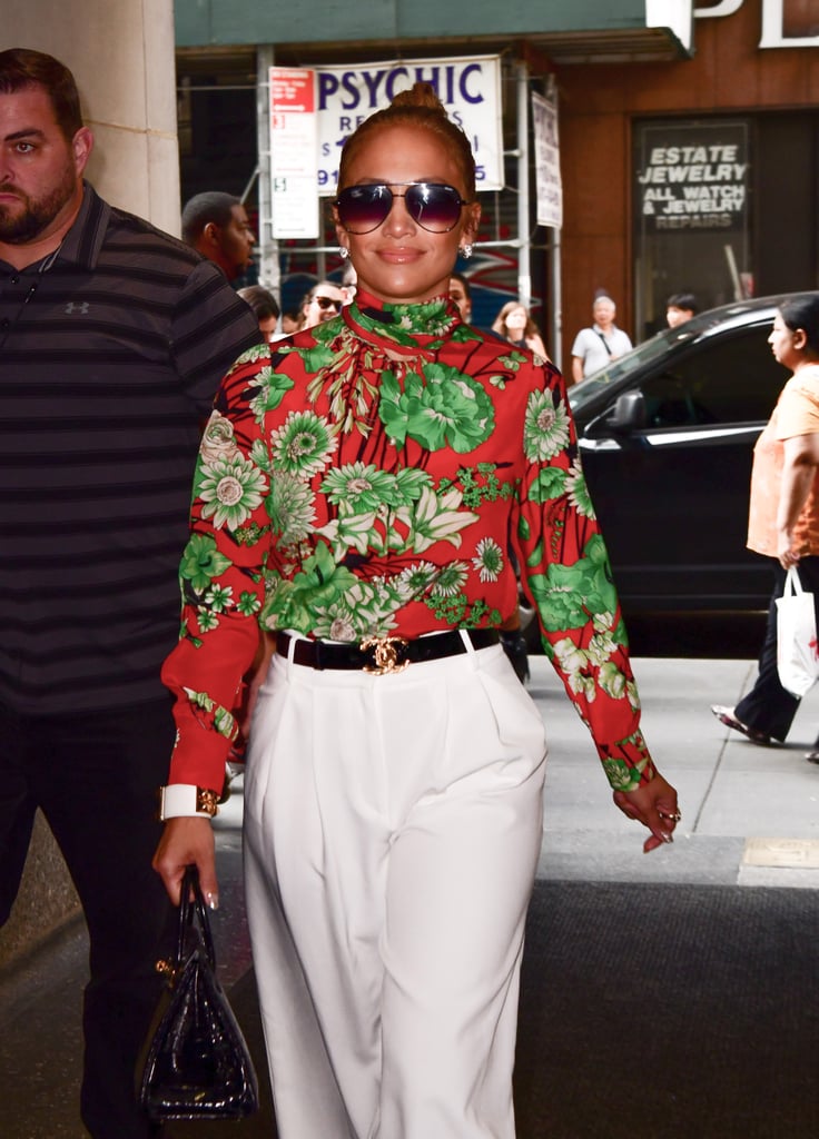 Jennifer Lopez Gucci Floral Top With Alex Rodriguez 2018