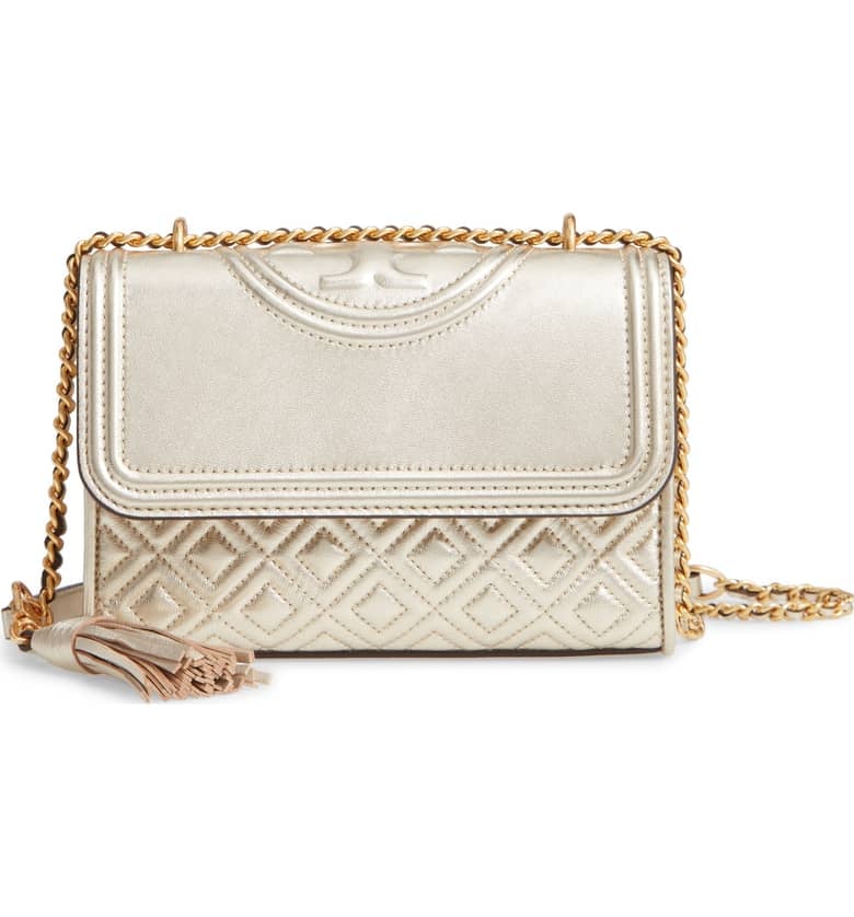tory burch fleming metallic