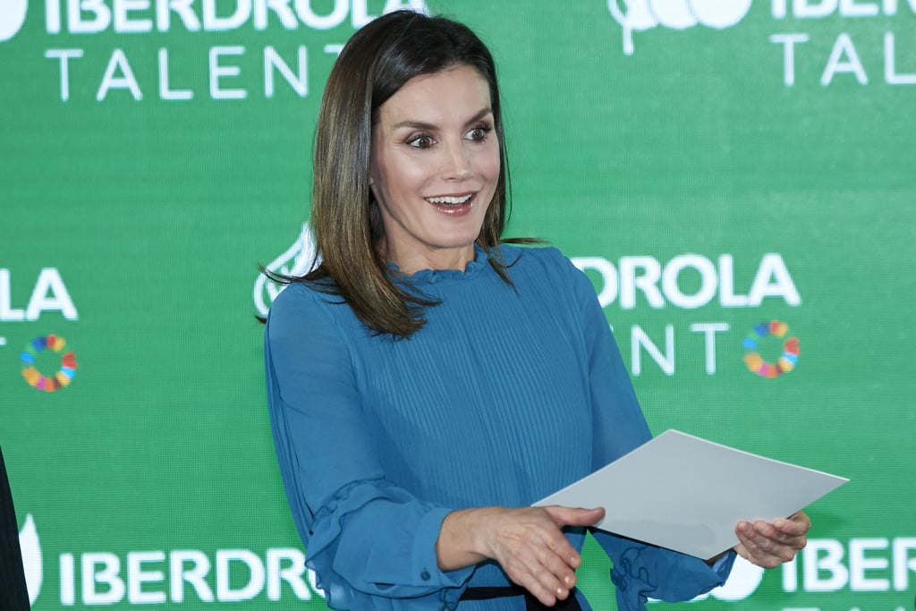 Queen Letizia's Blue Zara Jumpsuit January 2019