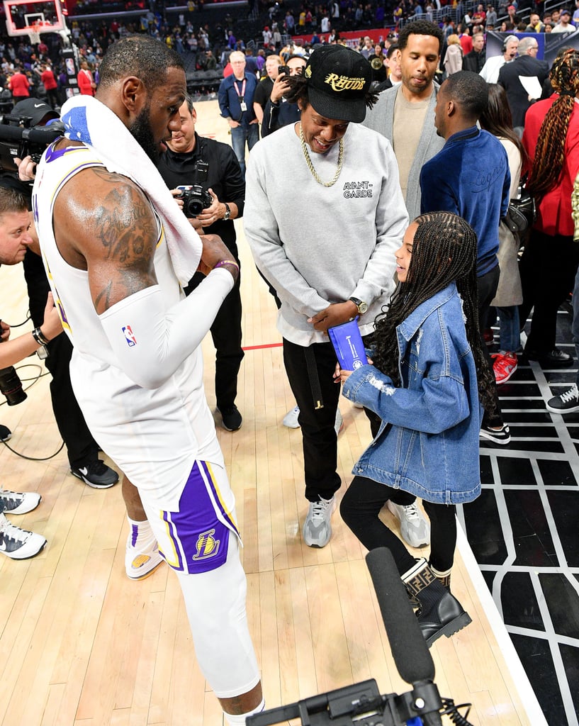 Watch Blue Ivy Meet LeBron James at the Lakers Game