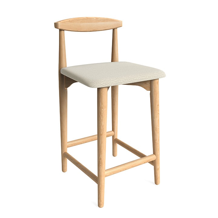 A Scandinavian-Style Stool: Latte Sarno Counter Stool in Parchment