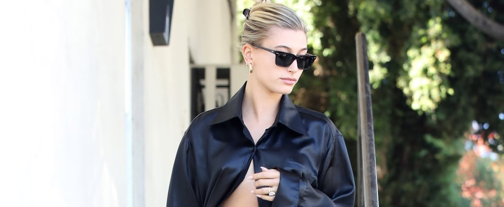 Yes, Hailey Baldwin's Silk Separates Are Eye-Catching, but We Can't Get Enough of Her Vans