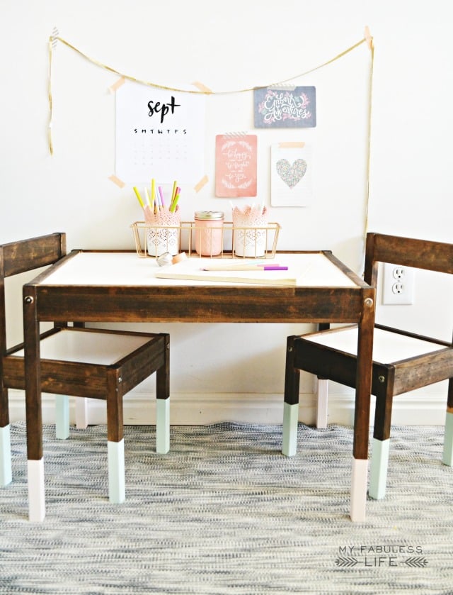 Jenn two step makeover completely transformed Ikea table set