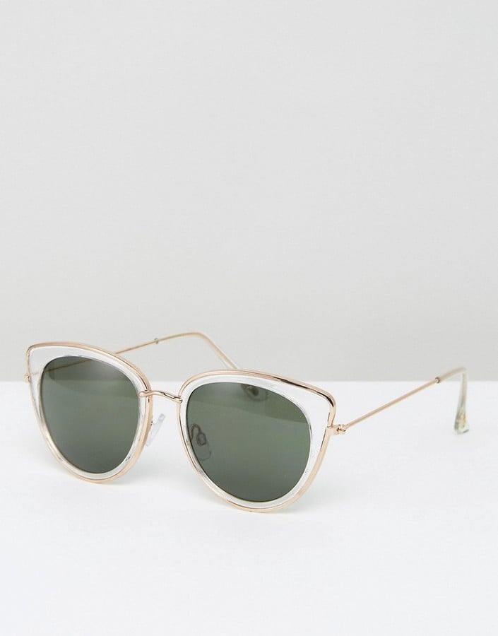 MANGO Clear Cat Eye Sunglasses