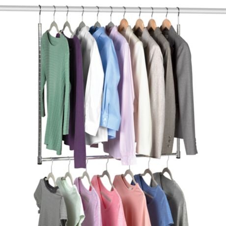 Simply Essential Double Hang Adjustable Closet Rod