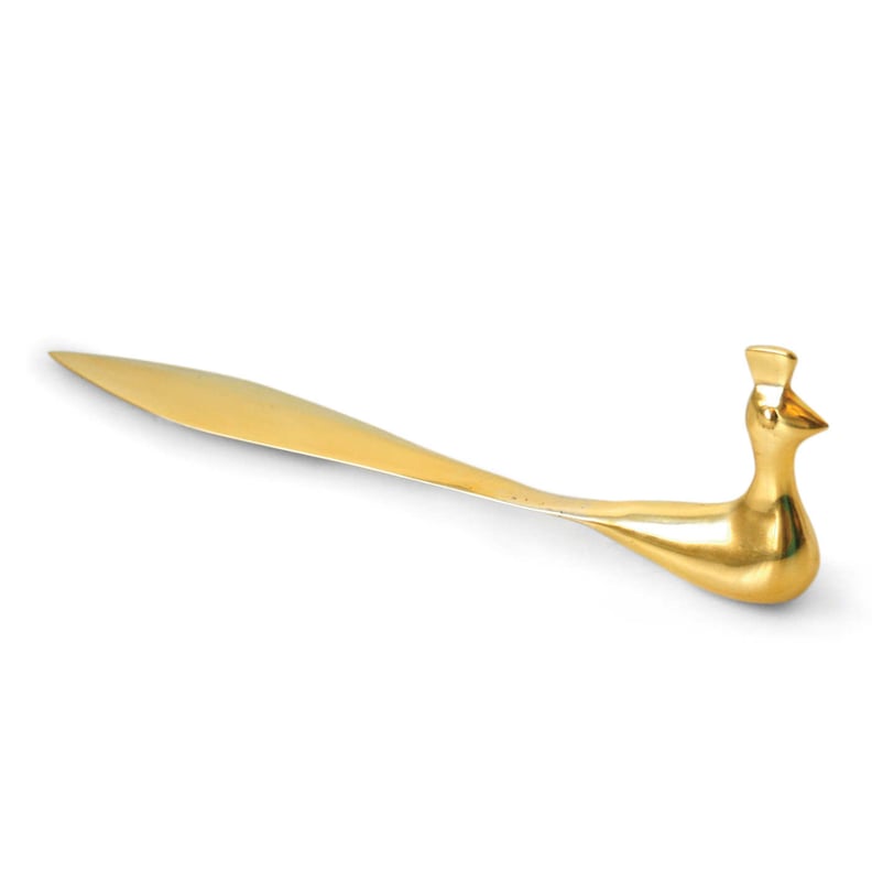 Brass Peacock Letter Opener