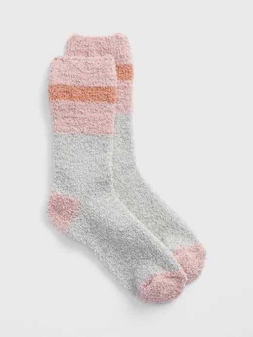 There's no such thing as owning too many pairs of fuzzy socks, so slip these Cozy Metallic Stripe Socks ($7) into their stocking.