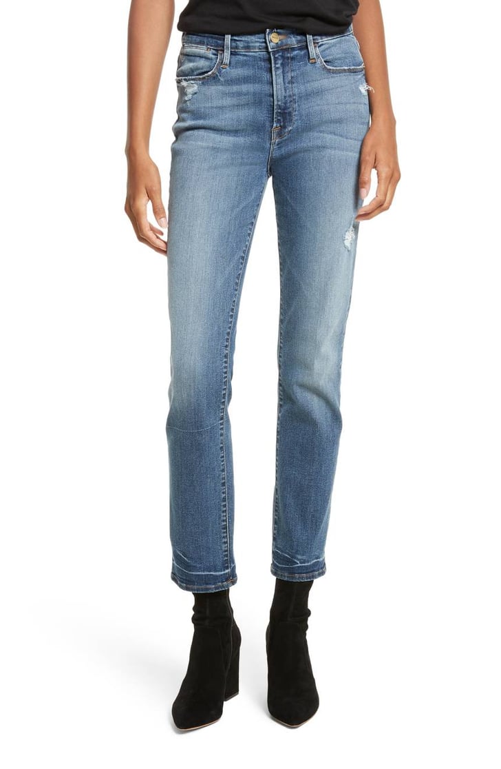 Frame Le High Straight Jeans Best Blue Jeans 2018 POPSUGAR Fashion