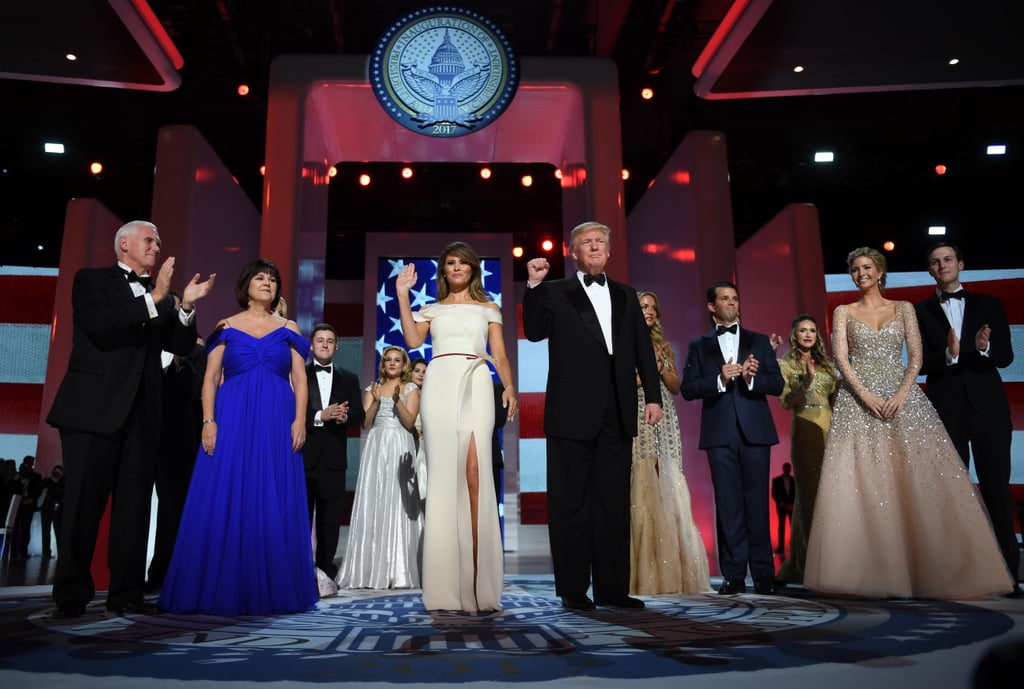 Melania Trump's Herve Pierre Inauguration Dress 2017