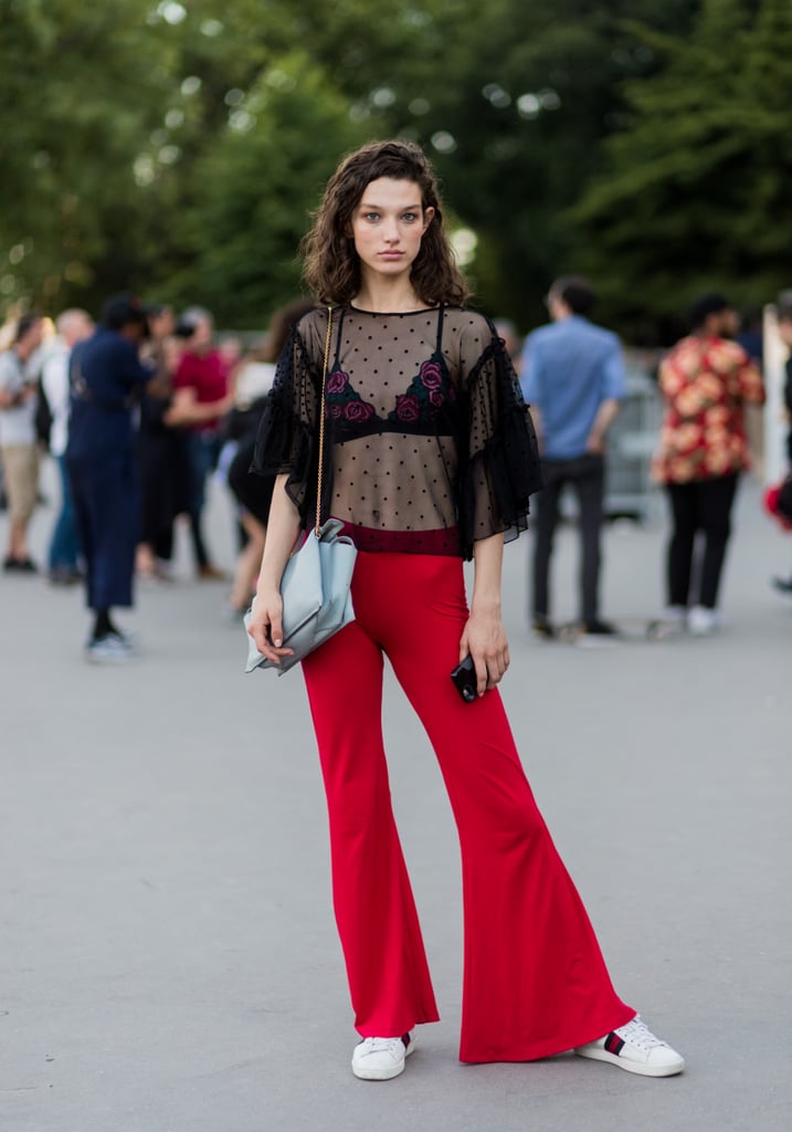Red flared trousers for Summer? It's a do from us.
Red flared trousers for Summer? It's a do from us.