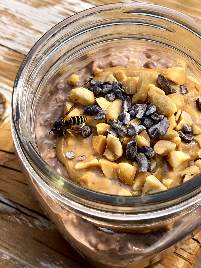 HighProtein Chocolate Peanut Butter Overnight Oats Recipe POPSUGAR