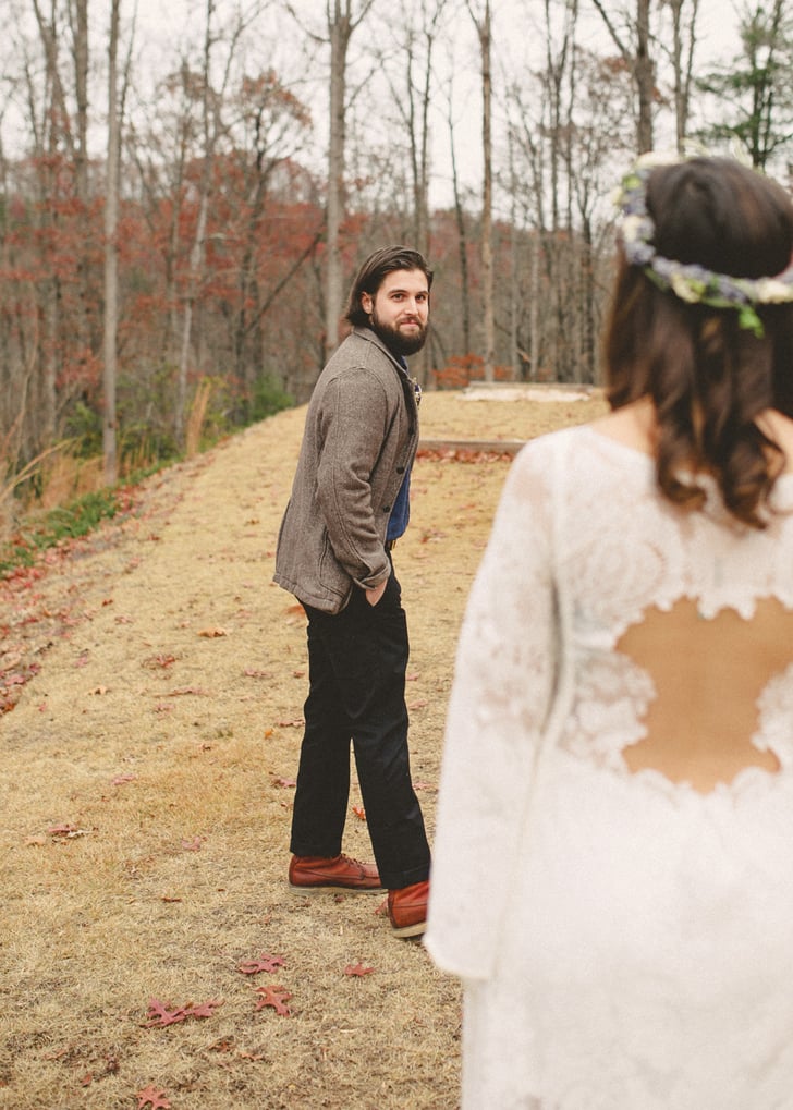 boho winter wedding guest