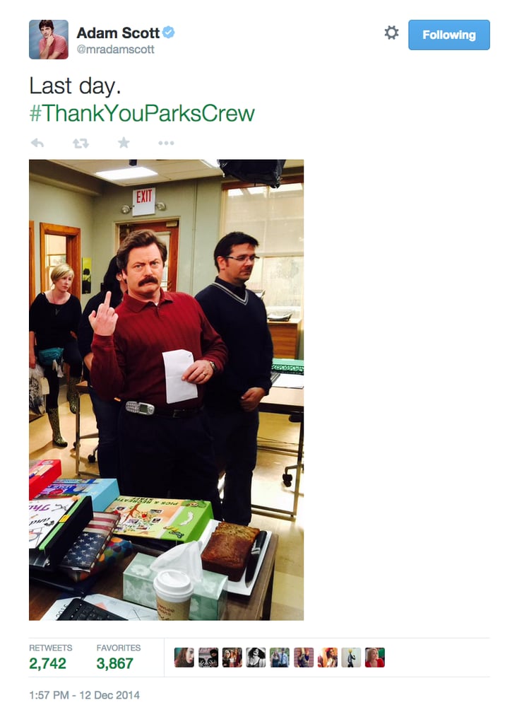 Parks and Recreation Cast Tweets About Last Day of Filming