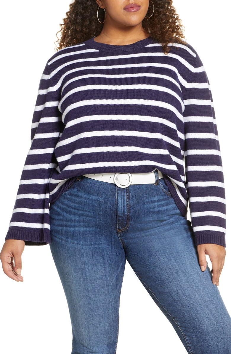 Halogen x Atlantic-Pacific Stripe Oversize Sweater Curve