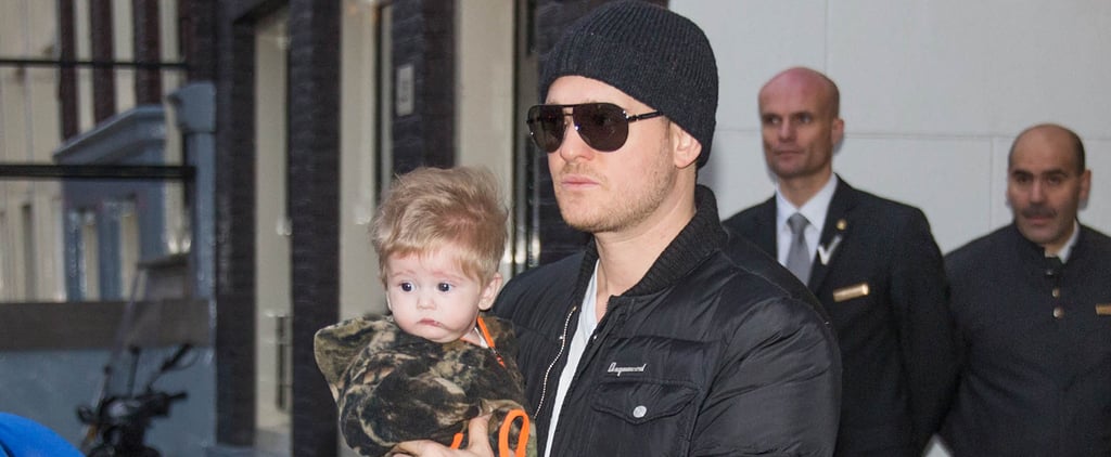 Michael Buble With Baby Noah in Amsterdam