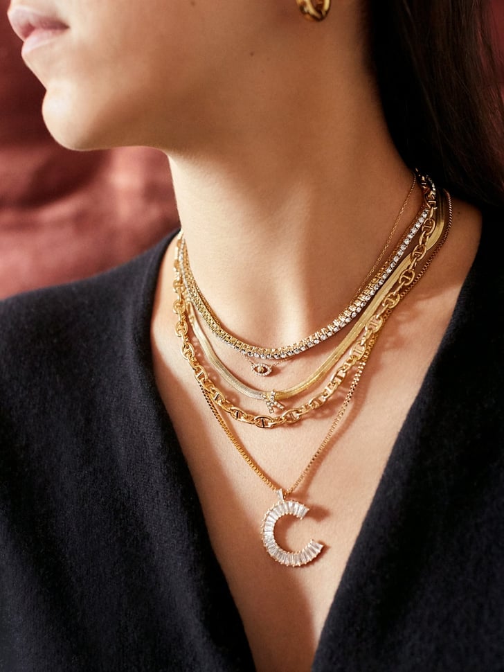 Baublebar Baguette Initial Necklace 