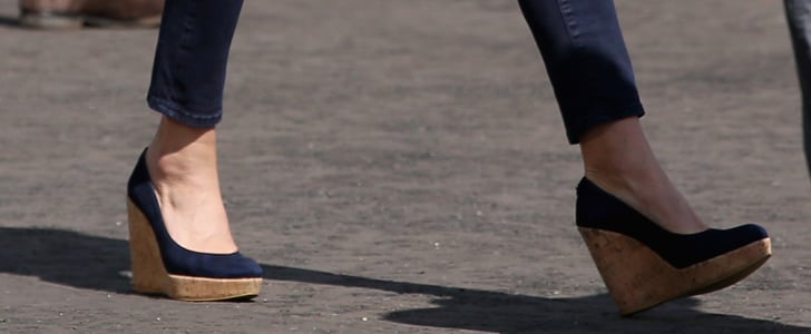 Kate Middleton in Stuart Weitzman Corkswoon Wedges
