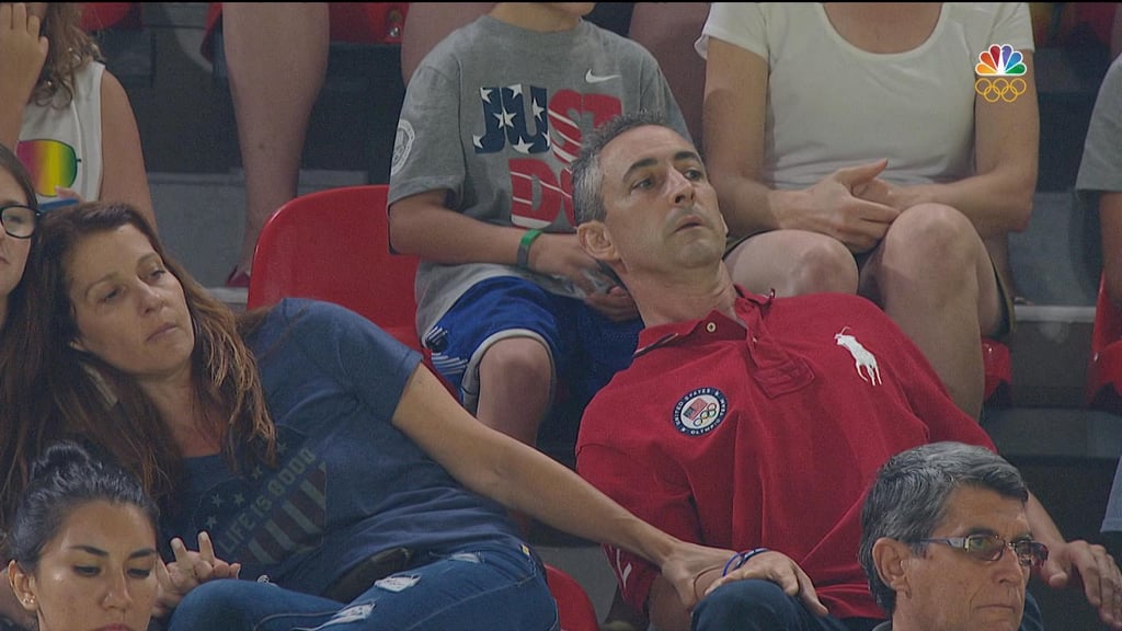 When Aly Raisman's parents were squirmier than ever.