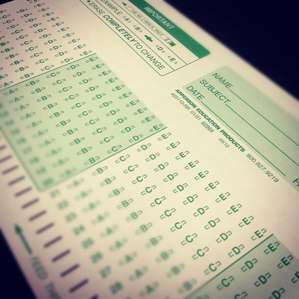 Filling in Scantron Bubbles