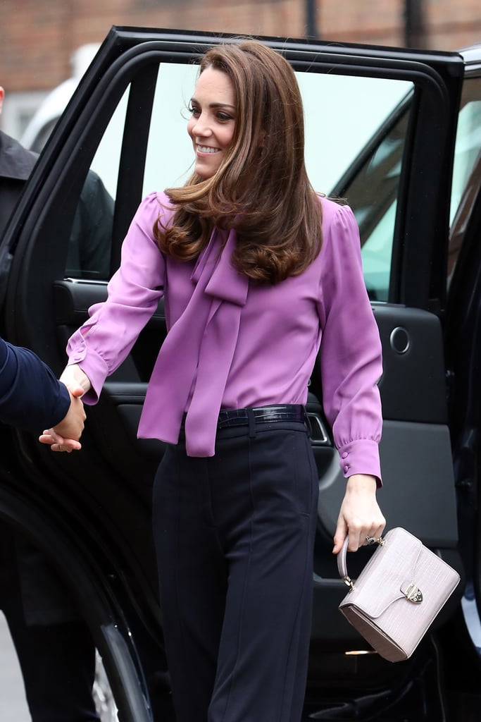 Kate Middleton Gucci Shirt and Jigsaw Pants March 2019