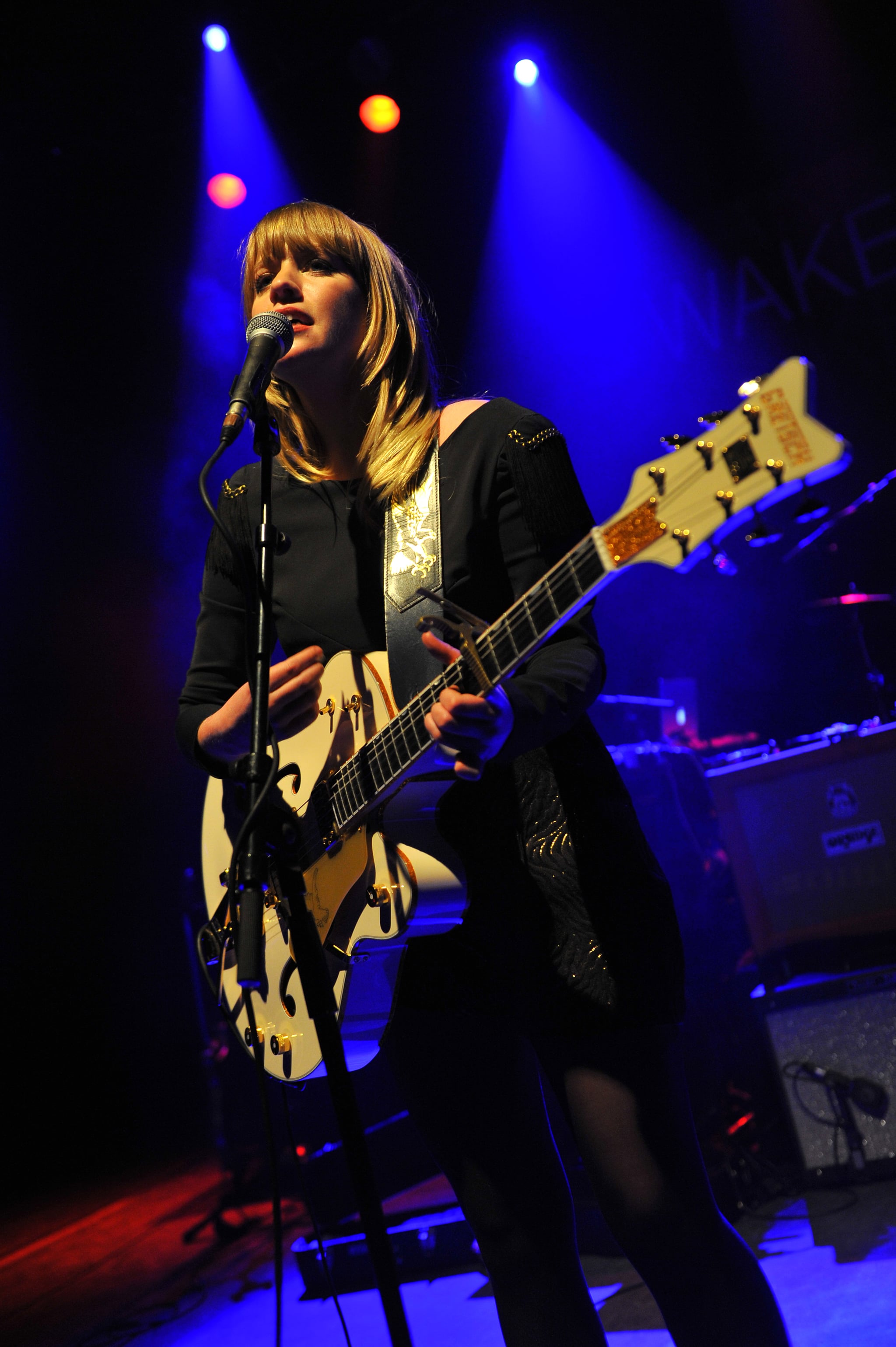 LONDON, UNITED KINGDOM - FEBRUARY 08: Alexz Johnson performs on stage at Shepherds Bush Empire on February 8, 2014 in London, United Kingdom. (Photo by C Brandon/Redferns via Getty Images)