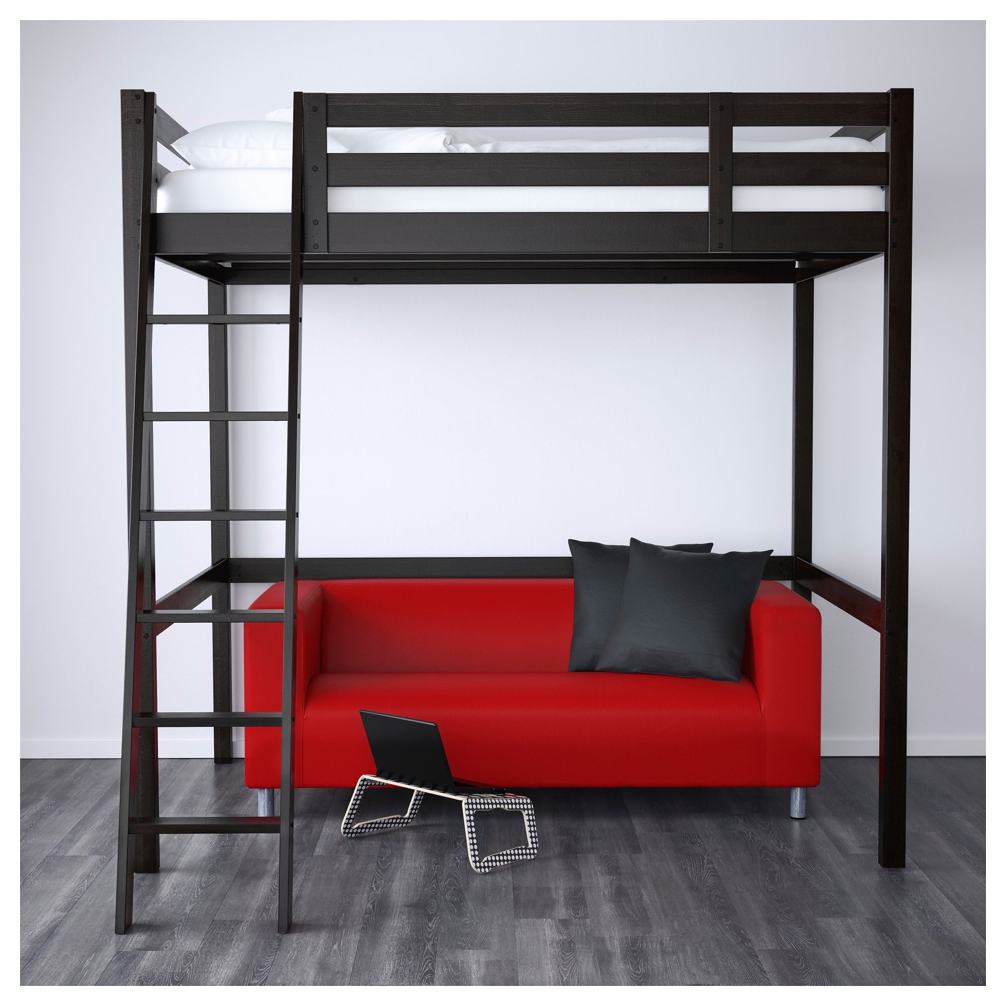 Loft bed with couch top ikea