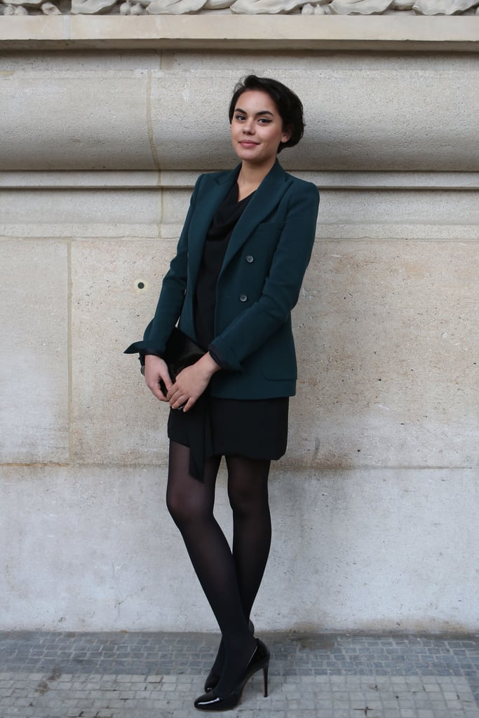 A perfectly outfitted take on the classics, right down to her patent pumps.
A perfectly outfitted take on the classics, right down to her patent pumps.