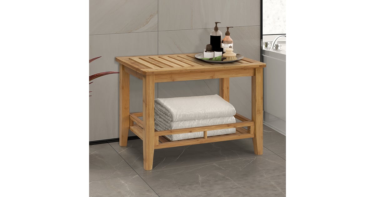 Bridgit Solid Wood FreeStanding Bathroom Shelves The Best Bathroom