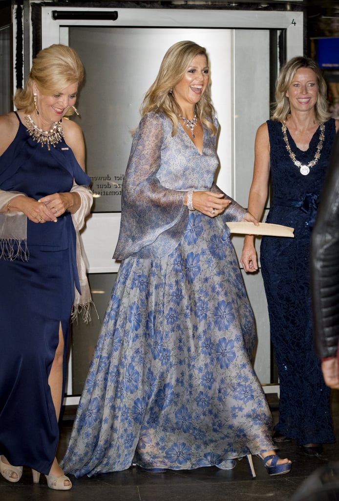 Queen Máxima's Wide Sleeve Maxi Dress