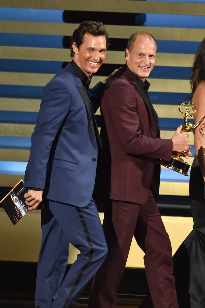 Matthew McConaughey and Woody Harrelson at the Emmys 2014