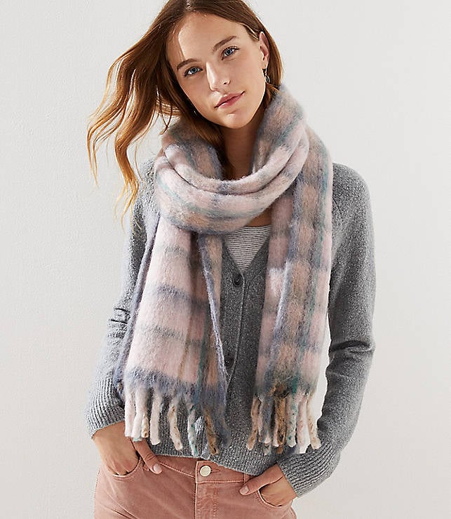 Loft Brushed Plaid Scarf