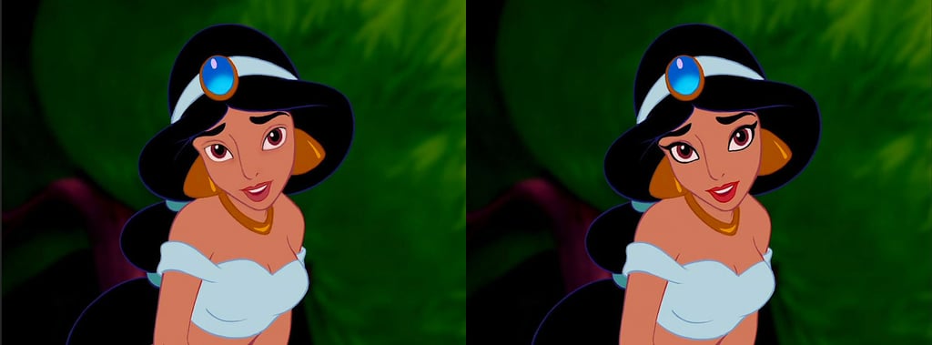 Jasmine With and Without Makeup