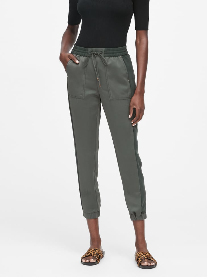 satin jogger pants