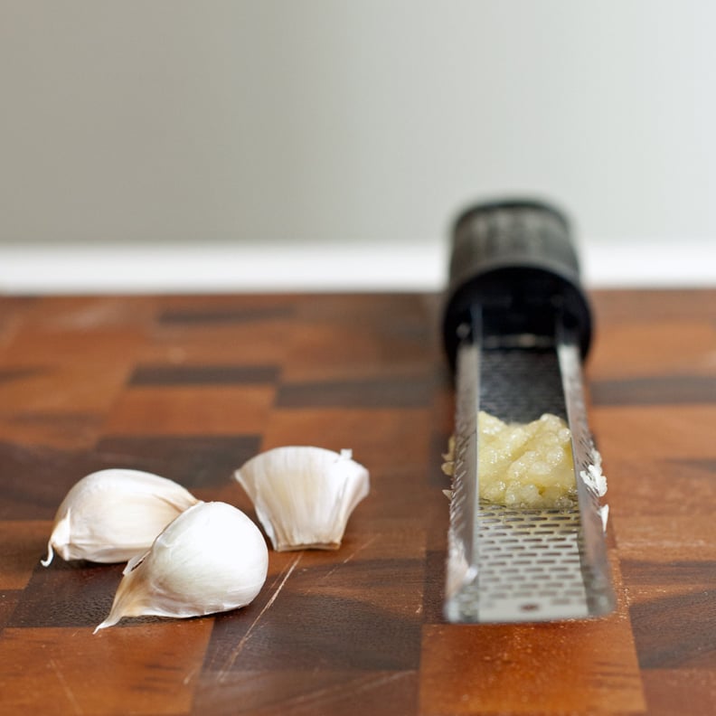 Quickly mince garlic using a microplane.