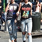 When She and Kendall Couldn't Get Enough of Graphic Tees and Booties