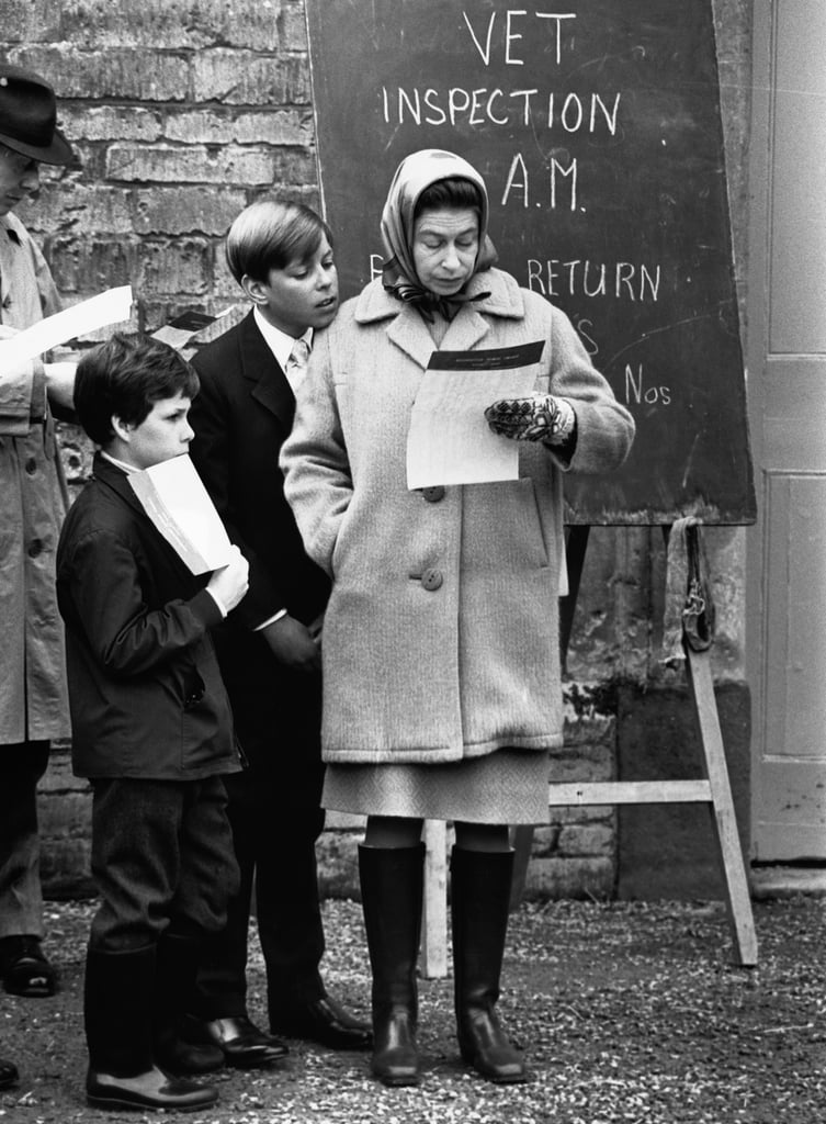 Queen Elizabeth II With Nephew David Armstrong-Jones and Prince Andrew in 1972