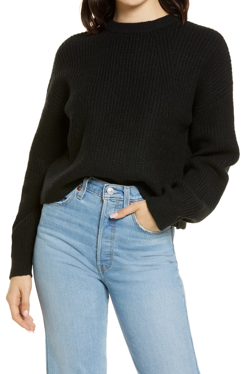 A Staple Sweater: BP. Rib Crop Crewneck Sweater