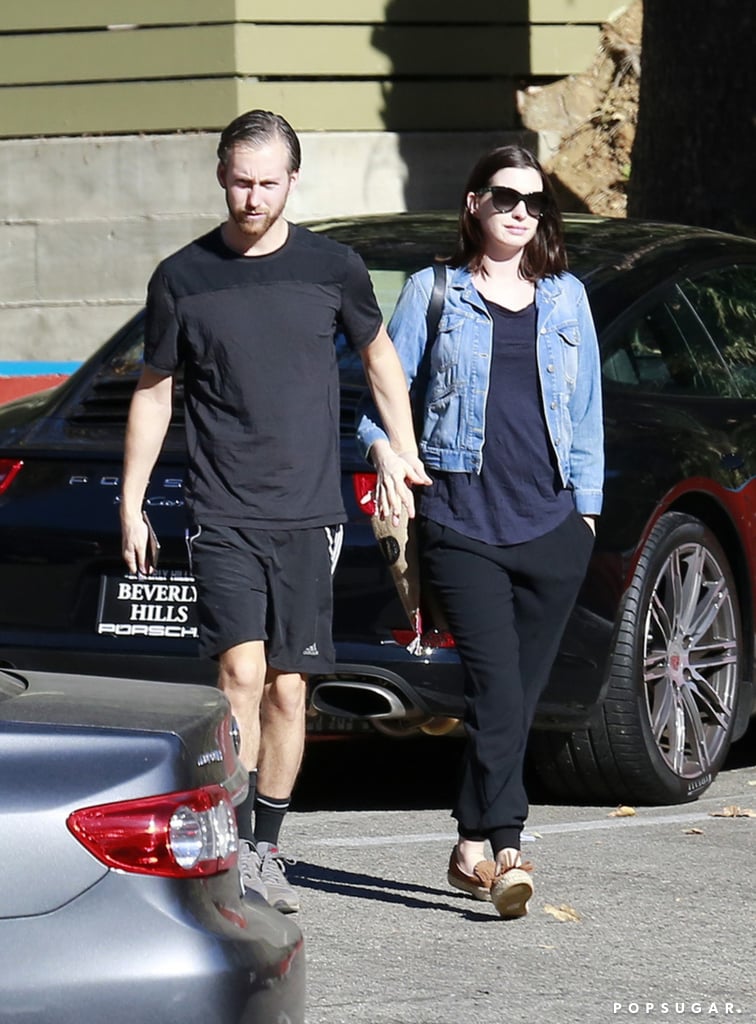 Anne Hathaway and Adam Shulman in LA After Pregnancy News
