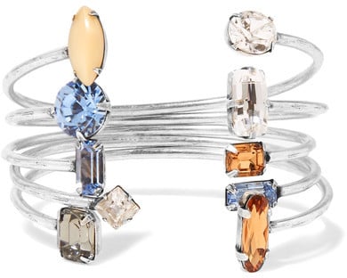 Dannijo Asteroid Set Of Five Oxidized Silver-plated Swarovski Crystal Cuffs - one size ($345)
