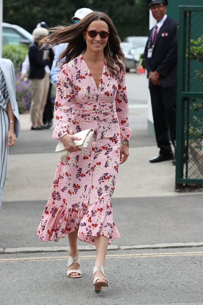 Pippa Middleton's Pink Floral Dress at Wimbledon 2019