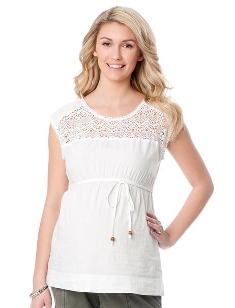 Motherhood Short Sleeve Tie-Front Top ($15)