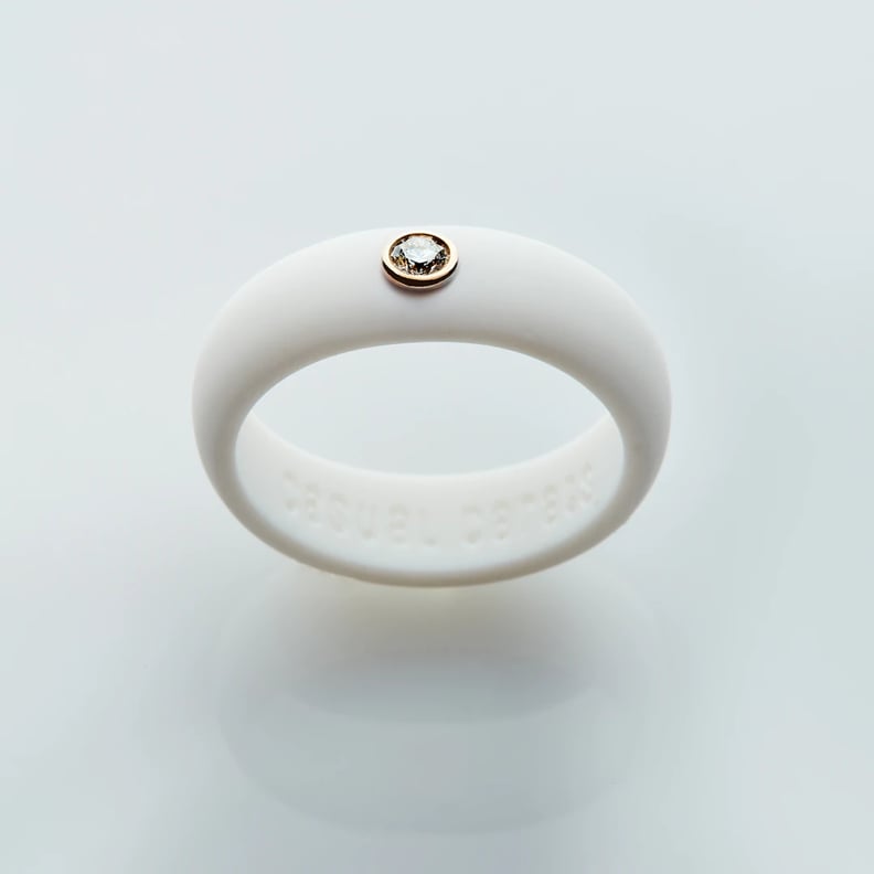 White Diamond Silicone Ring
